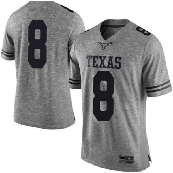 Mens University of Texas #8 Casey Thompson Gray Limited Jersey